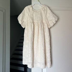 Zara Girls Cream Floral Dress